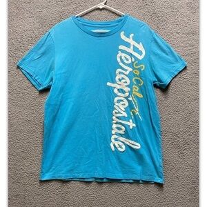 Aeropostale T Shirt Mens Large Blue So Cal 1987